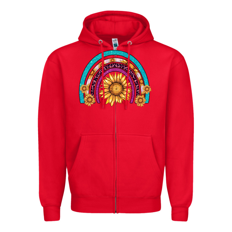Rainbow Sunflower Zipper Hoodie by AdoDesignShop | Teevron