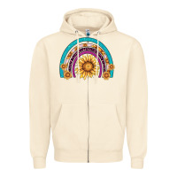 Sandshell rainbow sunflower Zipper Hoodie - AdoDesignShop
