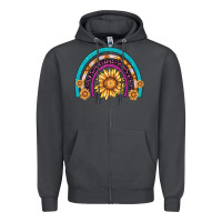 Smoke rainbow sunflower Zipper Hoodie - AdoDesignShop