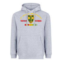 Heather Grey 18th military police brigade vietnam veteran veterans day Heavyweight Hoodie - linhVisuals