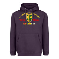 Plum 18th military police brigade vietnam veteran veterans day Heavyweight Hoodie - linhVisuals