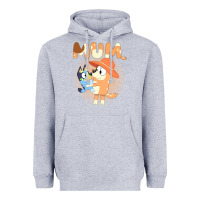 Heather Grey Bluey Mum Heavyweight Hoodie - linhVisuals
