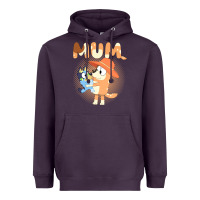 Plum Bluey Mum Heavyweight Hoodie - linhVisuals