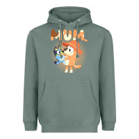 Sage Bluey Mum Heavyweight Hoodie - linhVisuals