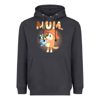 Smoke Bluey Mum Heavyweight Hoodie - linhVisuals