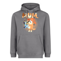 Storm Bluey Mum Heavyweight Hoodie - linhVisuals