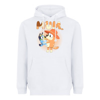 White Bluey Mum Heavyweight Hoodie - linhVisuals