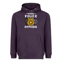 Plum kids future police officer policeman Heavyweight Hoodie - linhVisuals