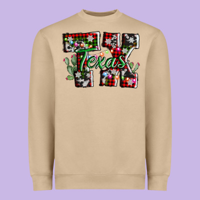 Texas Tx Christmas Heavyweight Sweatshirt Designed By Adodesignshop