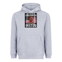 Heather Grey my favorite firefighter calls me sister. Heavyweight Hoodie - linhVisuals