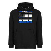 Black blue lives matter for police officer Heavyweight Hoodie - linhVisuals