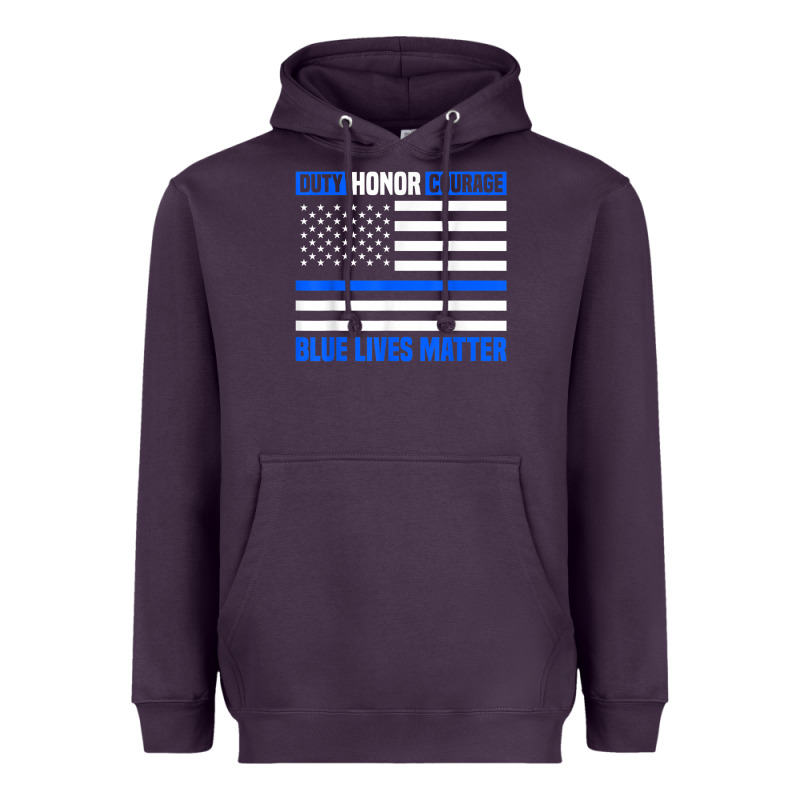 Blue Lives Matter For Police Officer Heavyweight Hoodie by linhVisuals | Teevron
