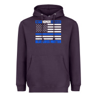 Plum blue lives matter for police officer Heavyweight Hoodie - linhVisuals