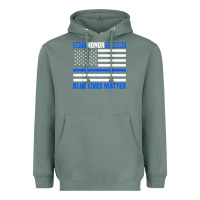 Sage blue lives matter for police officer Heavyweight Hoodie - linhVisuals