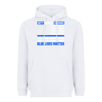 White blue lives matter for police officer Heavyweight Hoodie - linhVisuals