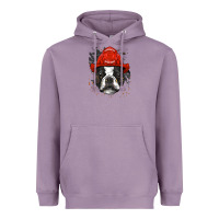 Lavender boston terrier firefighter boston terrier dog lover premium Heavyweight Hoodie - linhVisuals