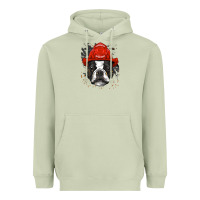 Matcha boston terrier firefighter boston terrier dog lover premium Heavyweight Hoodie - linhVisuals
