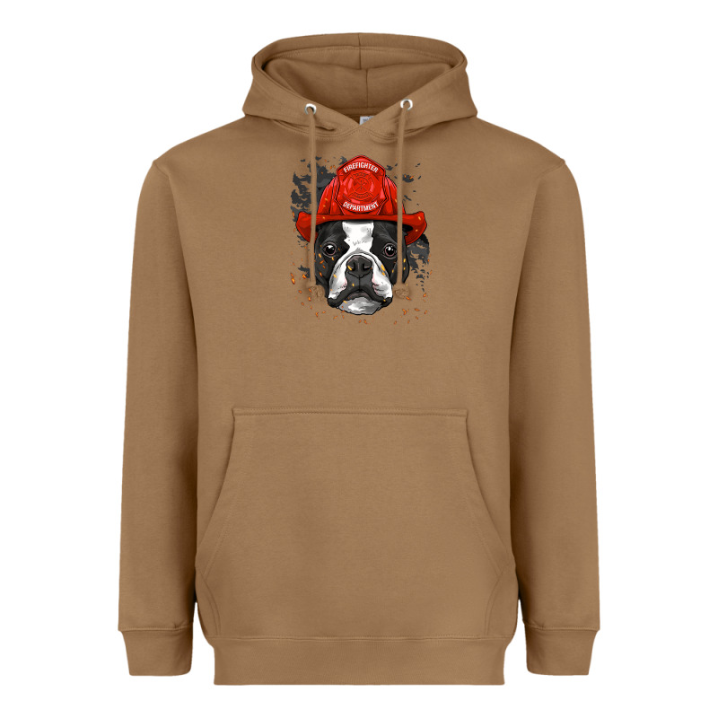 Boston Terrier Firefighter Boston Terrier Dog Lover Premium Heavyweight Hoodie by linhVisuals | Teevron