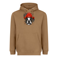 Toasted Coconut boston terrier firefighter boston terrier dog lover premium Heavyweight Hoodie - linhVisuals