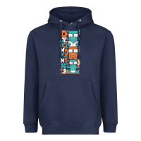 Navy oke 15 Heavyweight Hoodie - linhVisuals