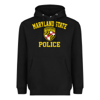 Black maryland state police Heavyweight Hoodie - linhVisuals