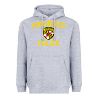 Heather Grey maryland state police Heavyweight Hoodie - linhVisuals