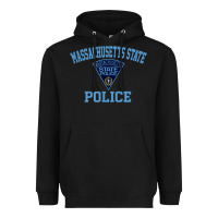 Black massachusetts state police Heavyweight Hoodie - linhVisuals