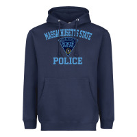 Navy massachusetts state police Heavyweight Hoodie - linhVisuals