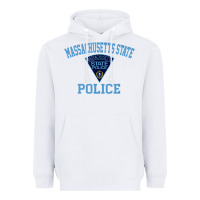 White massachusetts state police Heavyweight Hoodie - linhVisuals