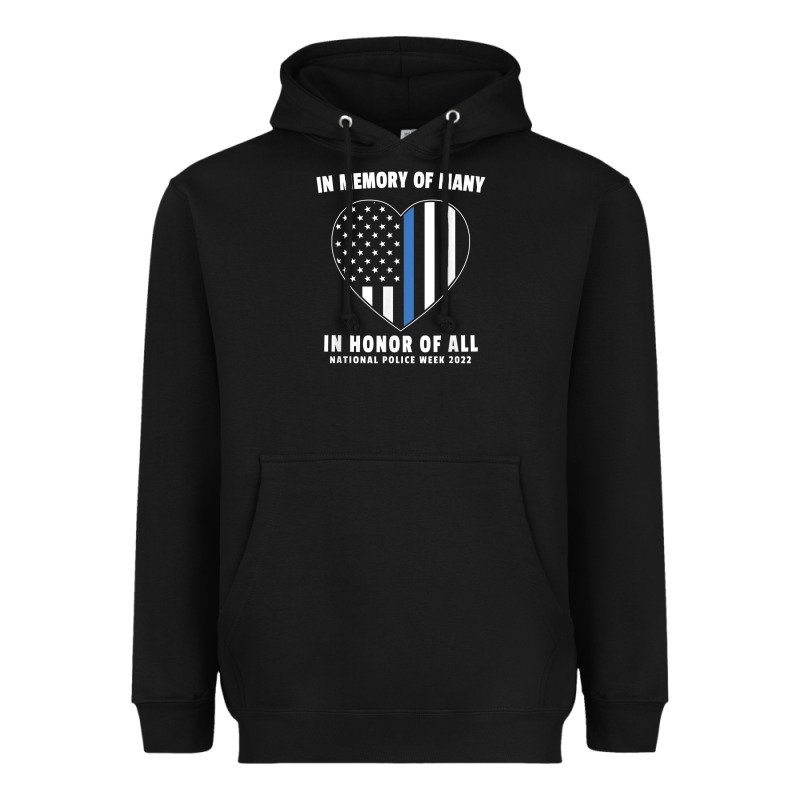 National Police Week Shirt In Memory And Honor Us Flag Heavyweight Hoodie by linhVisuals | Teevron