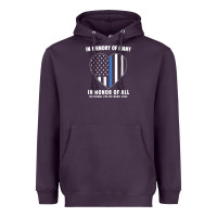 Plum national police week shirt in memory and honor us flag Heavyweight Hoodie - linhVisuals