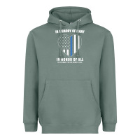 Sage national police week shirt in memory and honor us flag Heavyweight Hoodie - linhVisuals