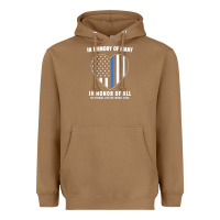 Toasted Coconut national police week shirt in memory and honor us flag Heavyweight Hoodie - linhVisuals