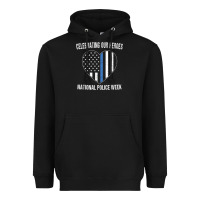 Black national police week shirt vintage blue line american flag Heavyweight Hoodie - linhVisuals