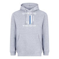 Heather Grey national police week shirt vintage blue line american flag Heavyweight Hoodie - linhVisuals