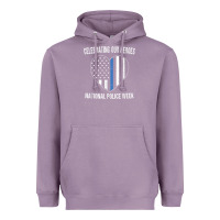 Lavender national police week shirt vintage blue line american flag Heavyweight Hoodie - linhVisuals