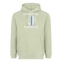 Matcha national police week shirt vintage blue line american flag Heavyweight Hoodie - linhVisuals