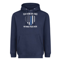 Navy national police week shirt vintage blue line american flag Heavyweight Hoodie - linhVisuals