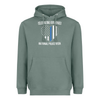 Sage national police week shirt vintage blue line american flag Heavyweight Hoodie - linhVisuals