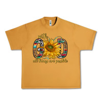 Peanut Butter with god all things are possible with sunflower bbs Urban Heavy Tee - BundleAndBundleShop