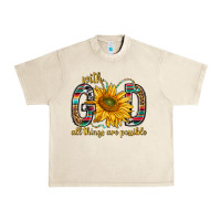 Sandshell with god all things are possible with sunflower bbs Urban Heavy Tee - BundleAndBundleShop