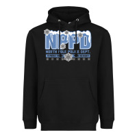 Black north pole police department Heavyweight Hoodie - linhVisuals