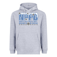 Heather Grey north pole police department Heavyweight Hoodie - linhVisuals