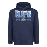 Navy north pole police department Heavyweight Hoodie - linhVisuals