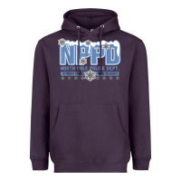Plum north pole police department Heavyweight Hoodie - linhVisuals