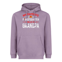 Lavender mens father's day my favorite firefighter calls me grandpa premium Heavyweight Hoodie - linhVisuals