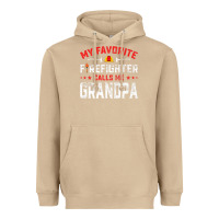 Mushroom mens father's day my favorite firefighter calls me grandpa premium Heavyweight Hoodie - linhVisuals