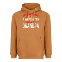 Meerkat mens father's day my favorite firefighter calls me grandpa premium Heavyweight Hoodie - linhVisuals