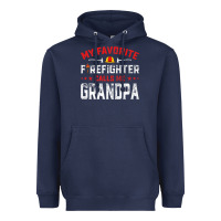 Navy mens father's day my favorite firefighter calls me grandpa premium Heavyweight Hoodie - linhVisuals