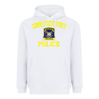 White connecticut state police Heavyweight Hoodie - linhVisuals